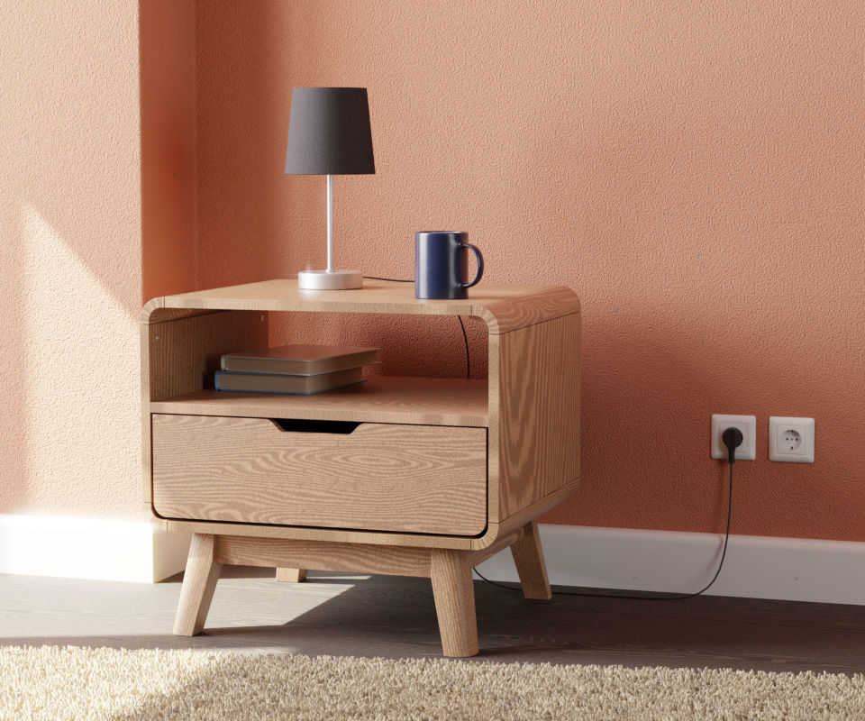 Nachttisch in Wohnung